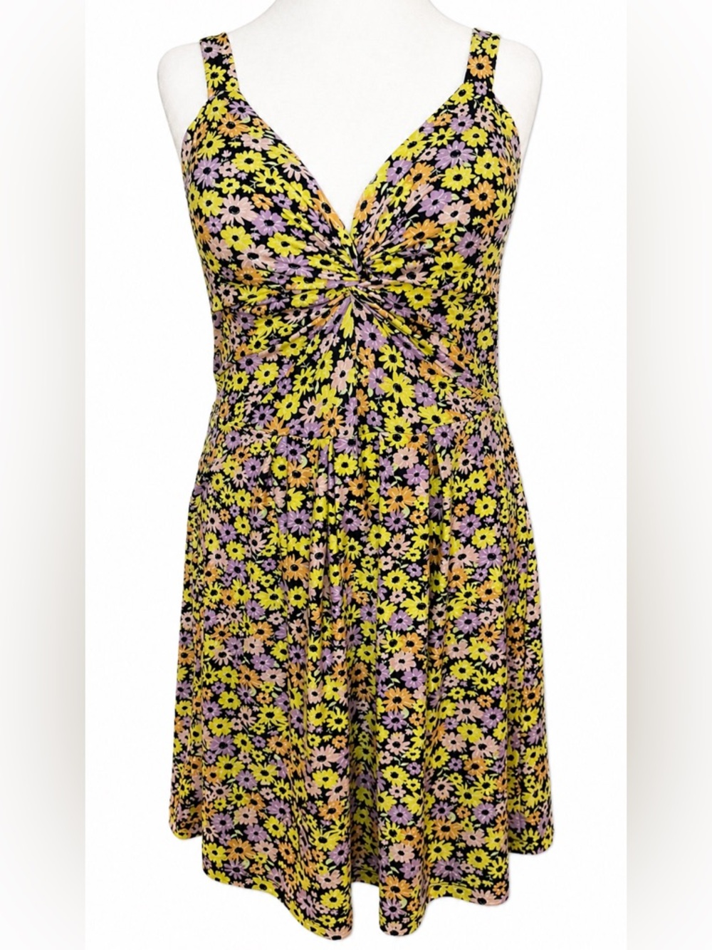 NWT Derek Heart Floral Twist Front Sundress XL Y2K Cottagecore
